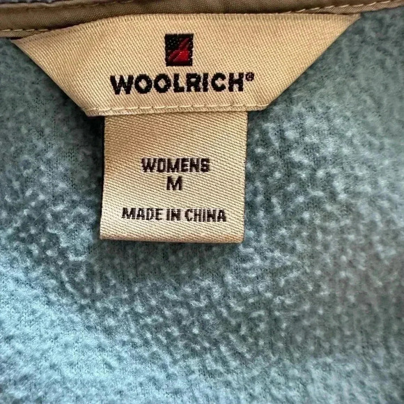 Woolrich Fleece Vest Light Teal Women’s Medium Full Zip Pockets - Picture 4 of 7